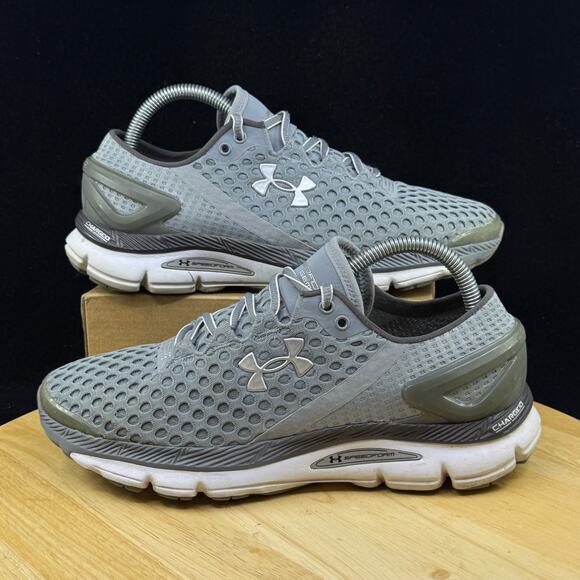 Under Armour SpeedForm Gemini 2 Womens Size 9 Gray Running Shoes Sneakers - Picture 1 of 9